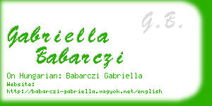 gabriella babarczi business card
